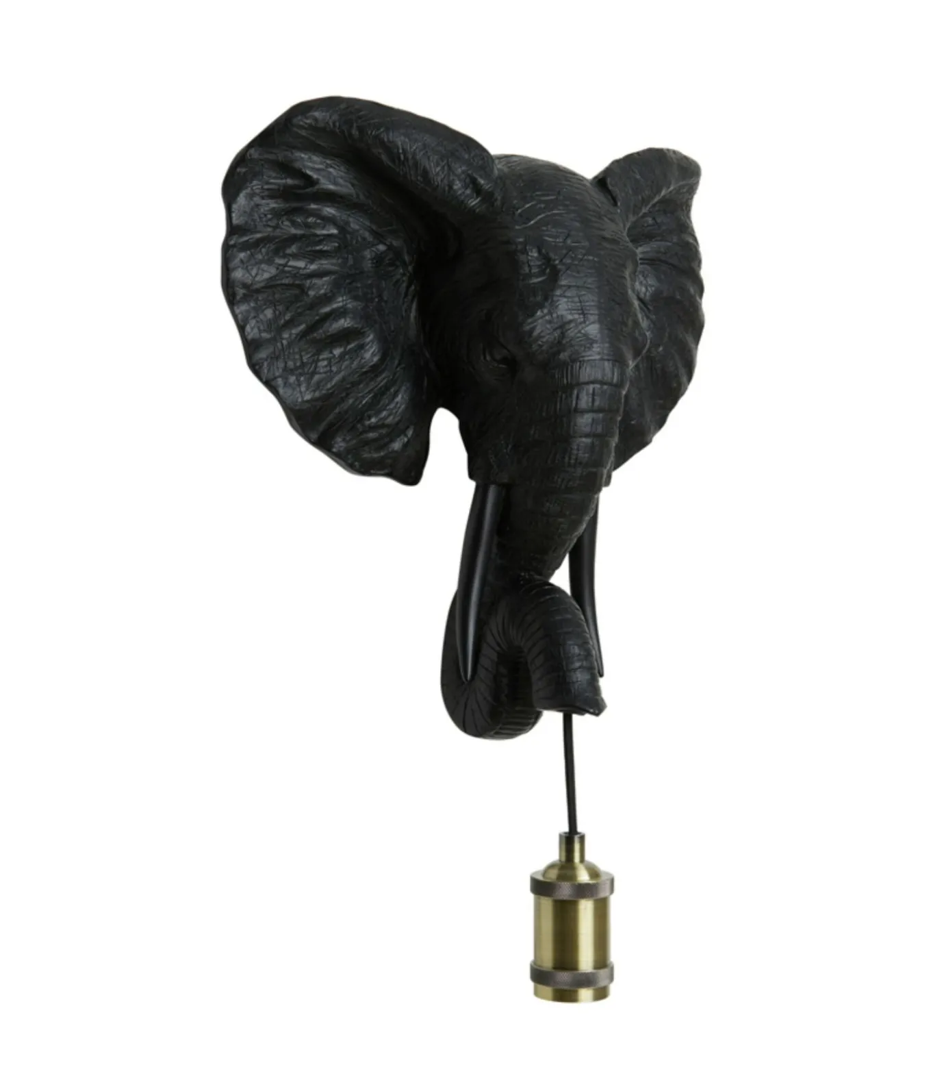 Wandlamp Elephant - Zwart - 35x13x36cm