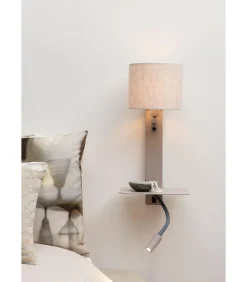 Wandlamp Florence - Bruin - 24x24x52cm