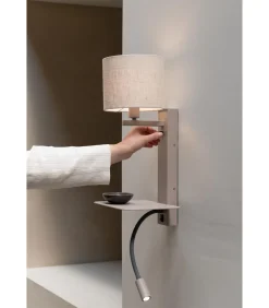 Wandlamp Florence - Bruin - 24x24x52cm