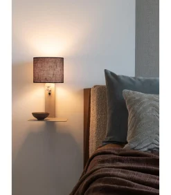 Wandlamp Florence - Bruin - 24x24x42cm