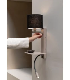 Wandlamp Florence - Bruin - 24x24x52cm