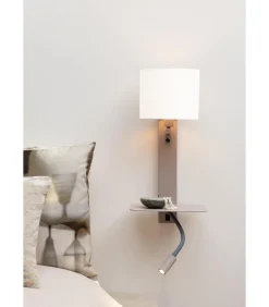 Wandlamp Florence - Bruin - 24x24x52cm