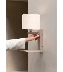 Wandlamp Florence - Bruin - 24x24x42cm