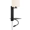 Wandlamp Florence - Wit/Zwart - 24x22x52cm