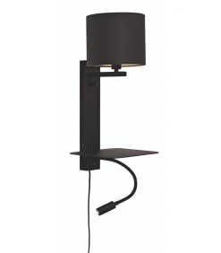 Wandlamp Florence - Zwart/Zwart - 24x22x52cm