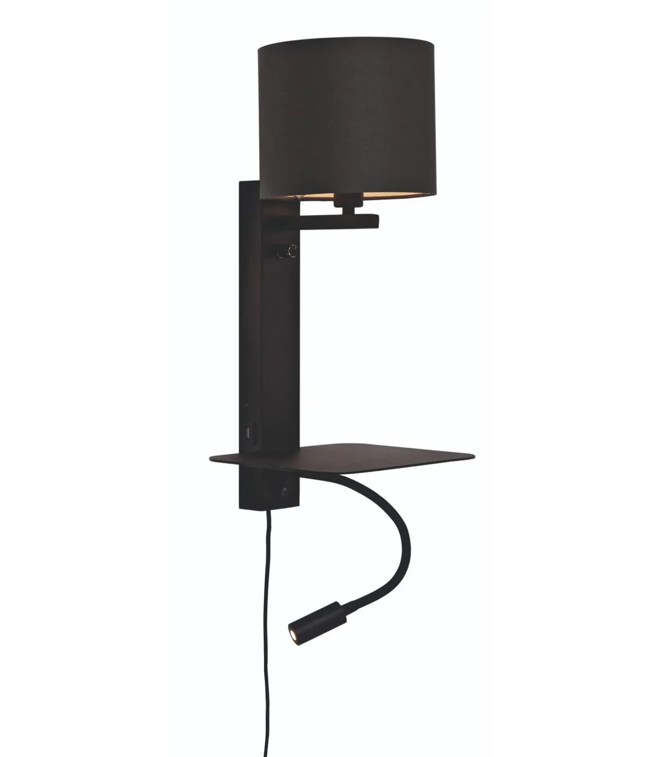 Wandlamp Florence - Zwart/Zwart - 24x22x52cm