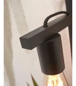 Wandlamp Flores - Bamboe Zwart - 30x18x52cm