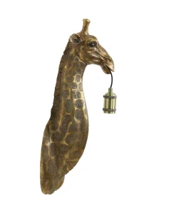 Wandlamp Giraffe - Antiek Brons - 20.5x19x61cm