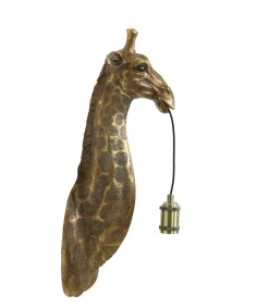 Wandlamp Giraffe - Antiek Brons - 20.5x19x61cm