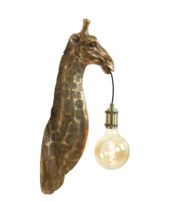 Wandlamp Giraffe - Antiek Brons - 20.5x19x61cm