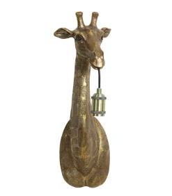 Wandlamp Giraffe - Antiek Brons - 20.5x19x61cm