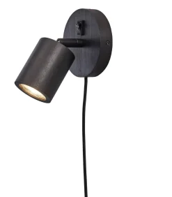 Wandlamp Java - Bamboe Zwart - Ø12cm
