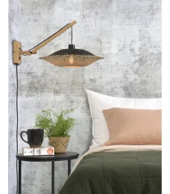 Wandlamp Kalimantan - Bamboe/Zwart - 55x44x45cm