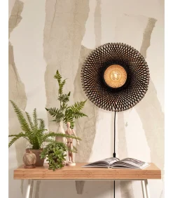 Wandlamp Kalimantan - Bamboe/Zwart - Ø44cm