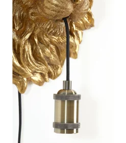 Wandlamp Lion - Brons - 33.5x19x40.5cm