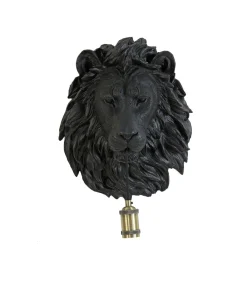 Wandlamp Lion - Zwart - 33.5x19x40.5cm