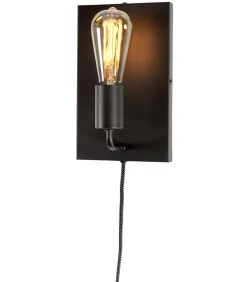 Wandlamp Madrid - Zwart - 15x10x25cm