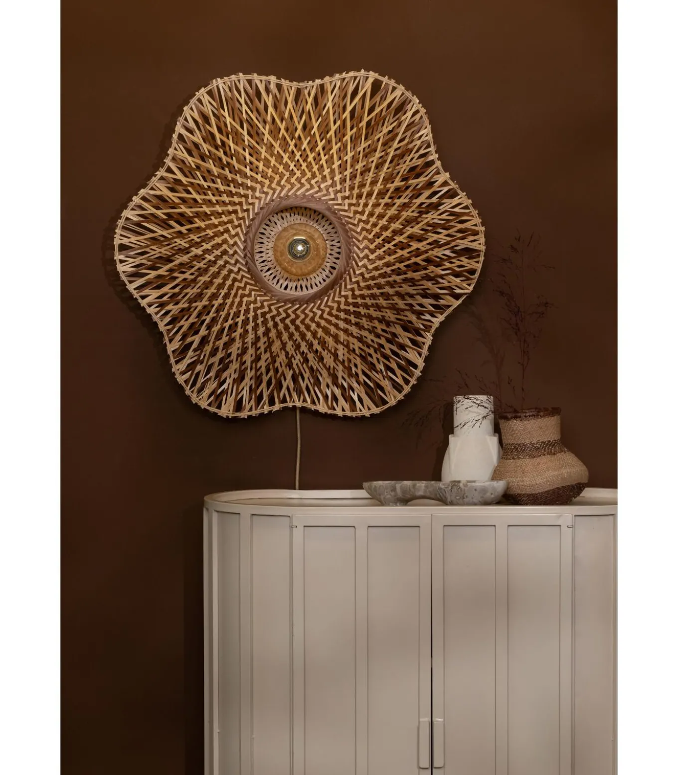 Wandlamp Madura - Naturel - Ø87cm