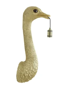 Wandlamp Ostrich - Goud - 25x19x72cm