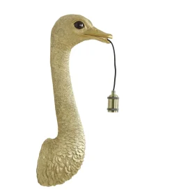 Wandlamp Ostrich - Goud - 25x19x72cm