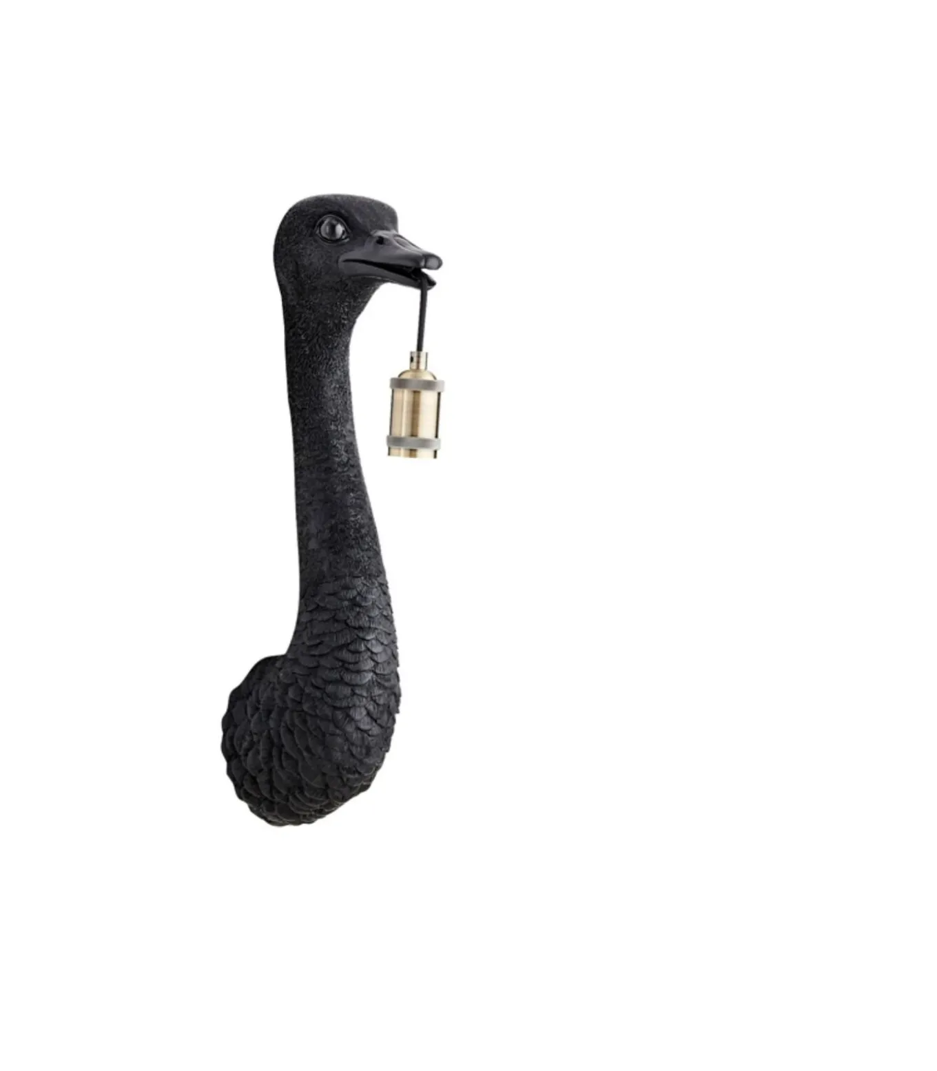 Wandlamp Ostrich - Zwart - 18x15.5x57.5cm