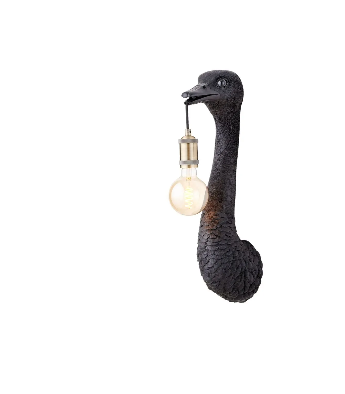 Wandlamp Ostrich - Zwart - 18x15.5x57.5cm