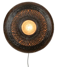 Wandlamp Palawan - Bamboe Zwart - Ø60cm