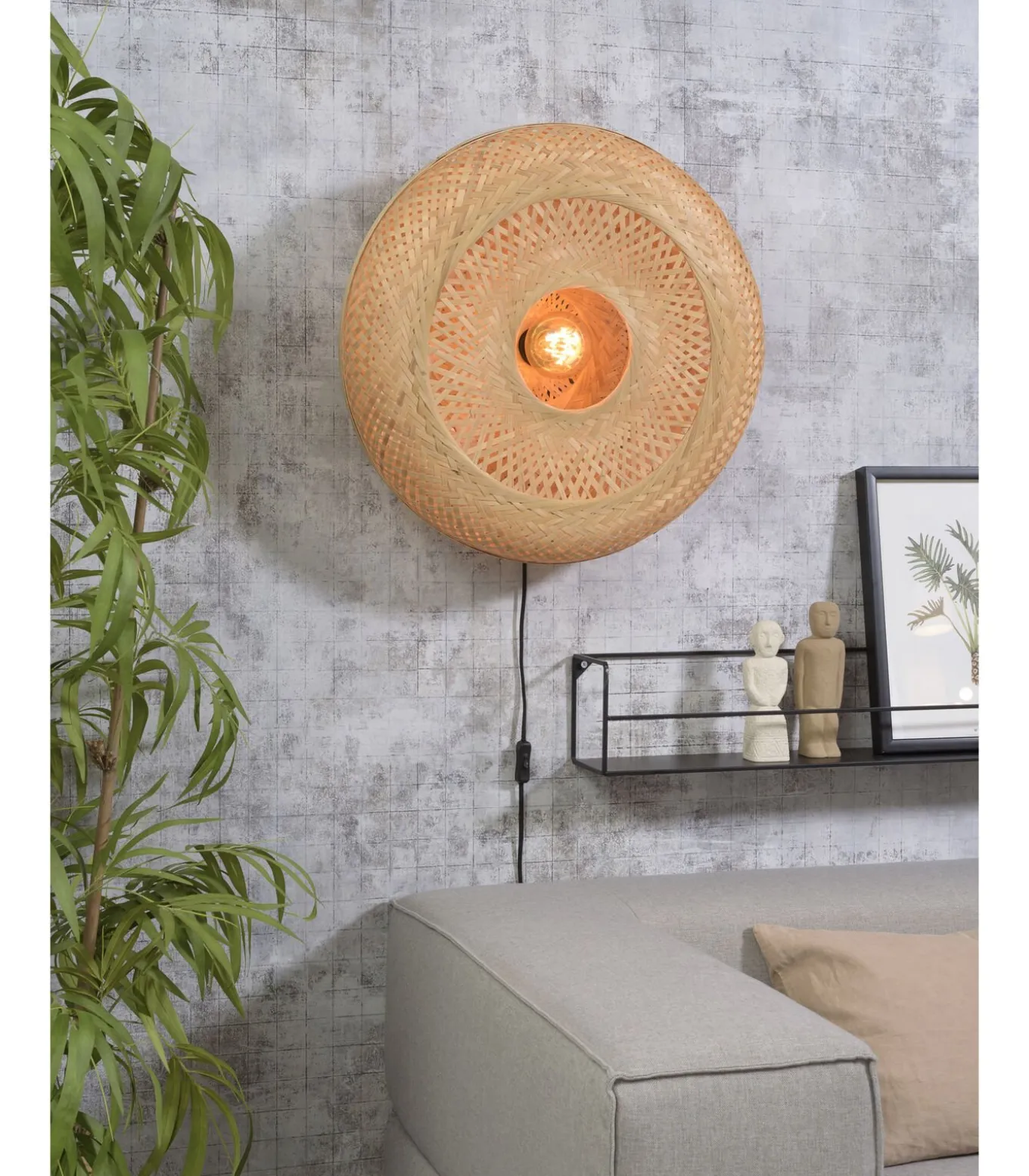 Wandlamp Palawan - Bamboe - Ø60cm