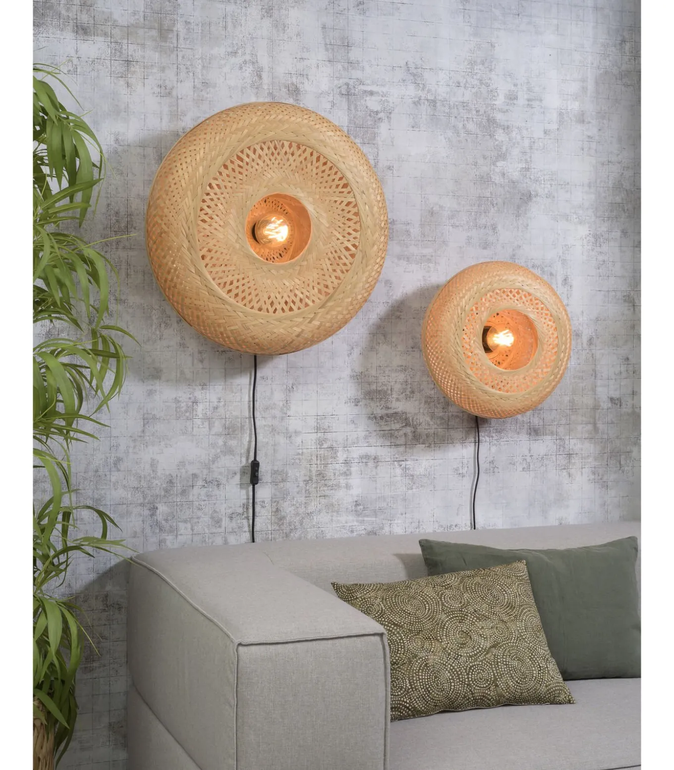 Wandlamp Palawan - Bamboe - Ø60cm