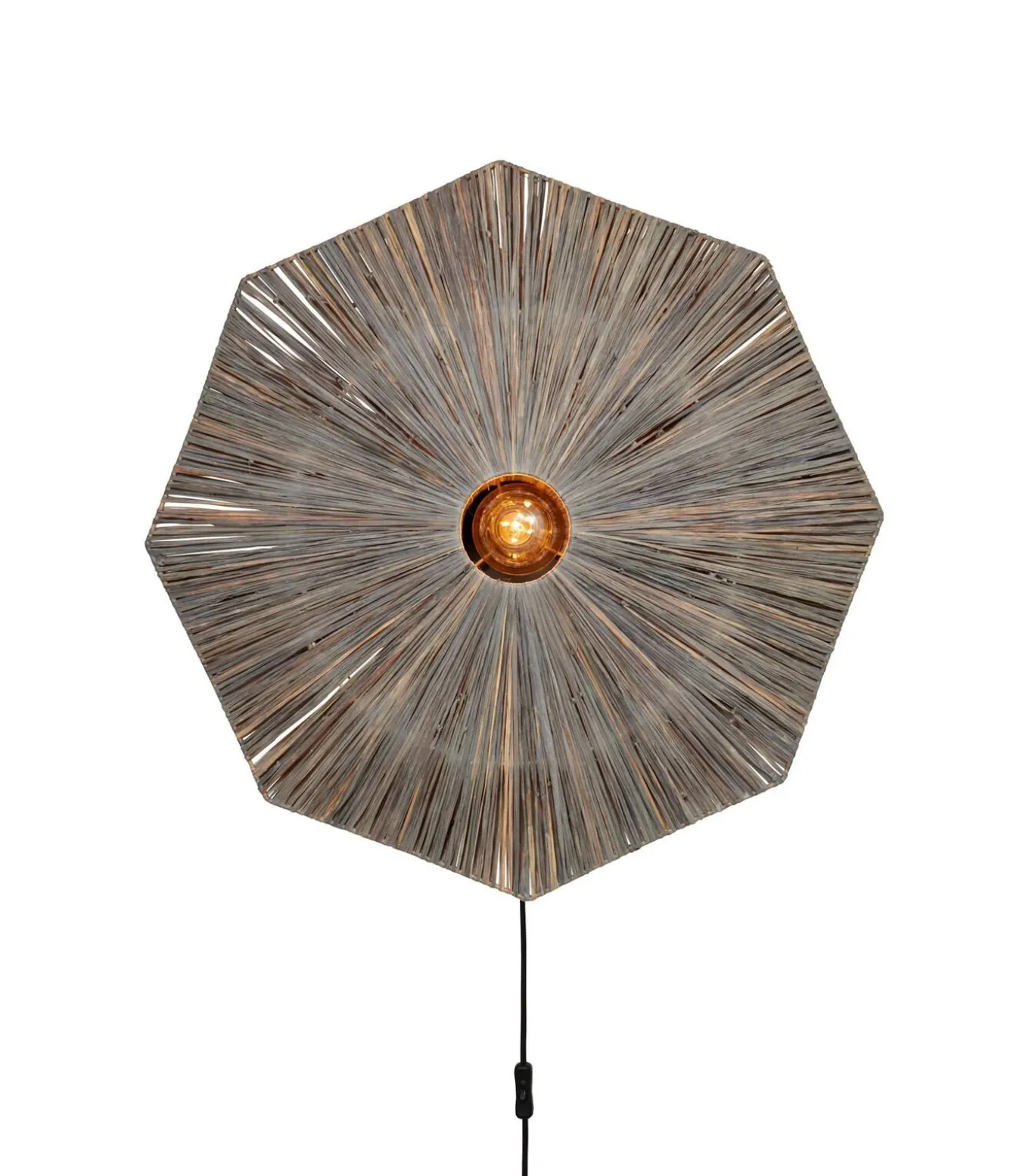 Wandlamp Panama - Donker grijs - 65x7x65cm