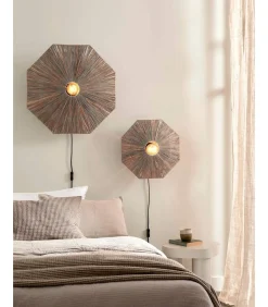 Wandlamp Panama - Donker grijs - 65x7x65cm