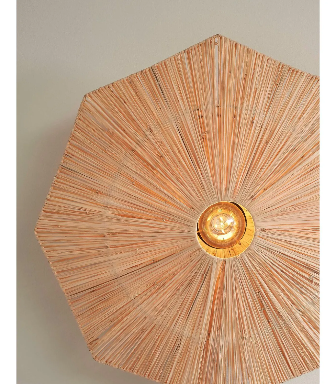 Wandlamp Panama - Naturel - 65x7x65cm