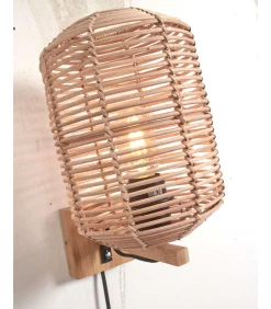 Wandlamp Tanami - Rotan - Ø18cm