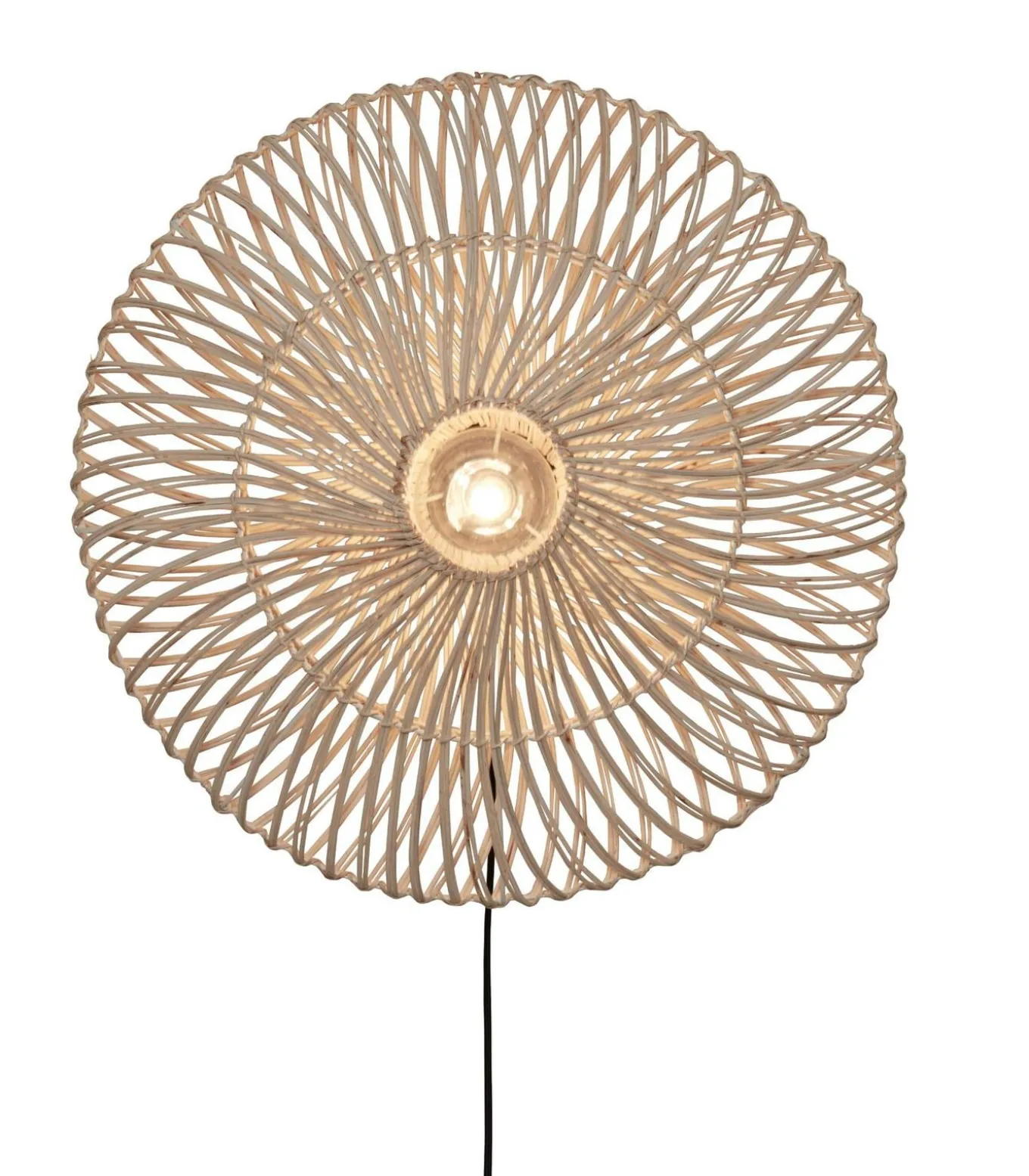 Wandlamp Zanzibar - Rotan Wit - Ø55cm