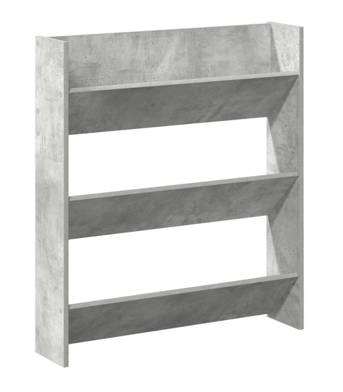 Wandschoenenkast 80x18x90 cm spaanplaat betongrijs
