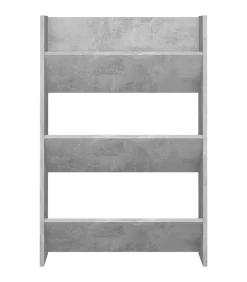 Wandschoenenkast 60x18x90 cm spaanplaat betongrijs