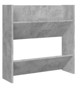 Wandschoenenkast 60x18x60 cm spaanplaat betongrijs