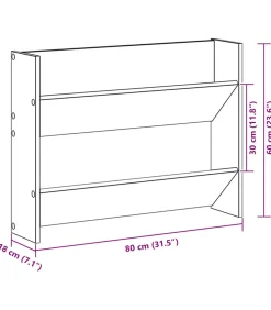Wandschoenenkasten 2 st 80x18x60 cm spaanplaat sonoma eiken