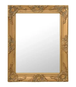 Wandspiegel barok stijl 50x60 cm goudkleurig