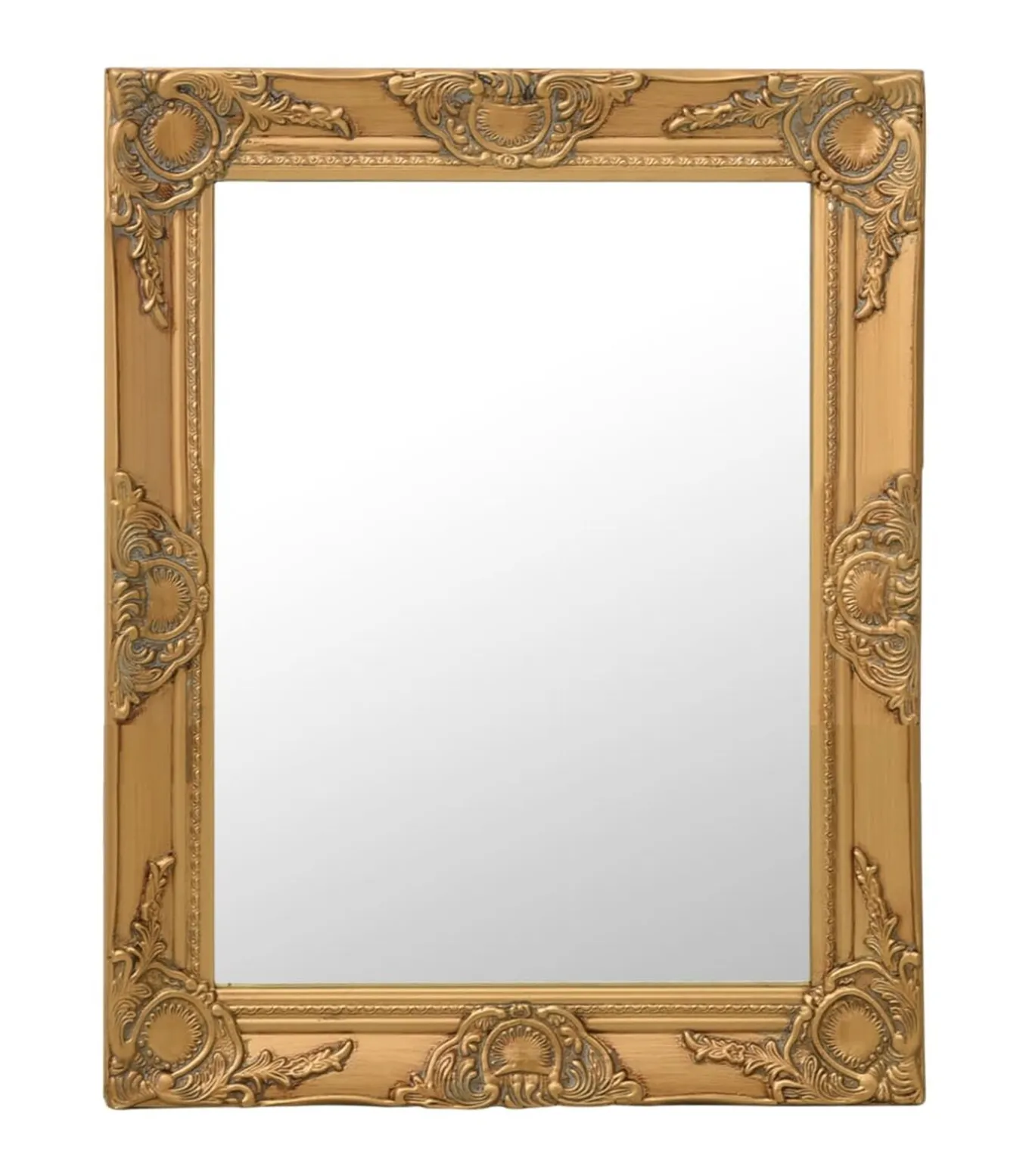 Wandspiegel barok stijl 50x60 cm goudkleurig