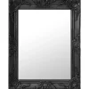 Wandspiegel barok stijl 50x60 cm zwart