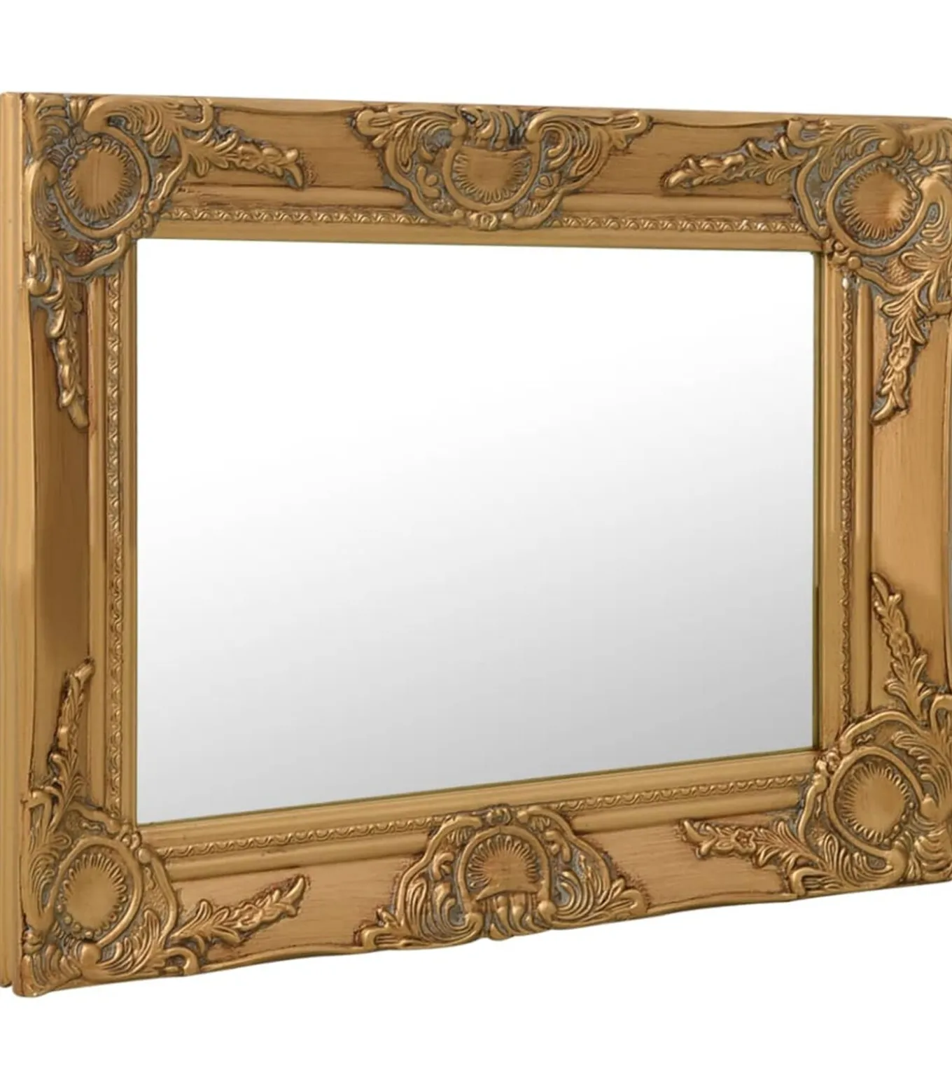 Wandspiegel barok stijl 50x40 cm goudkleurig