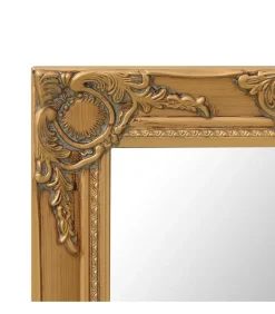 Wandspiegel barok stijl 50x40 cm goudkleurig