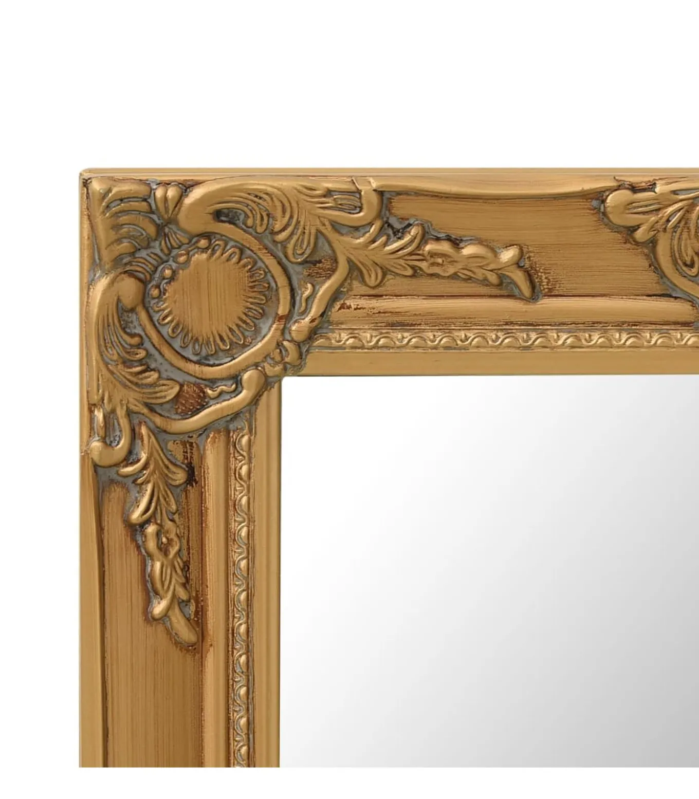 Wandspiegel barok stijl 50x40 cm goudkleurig