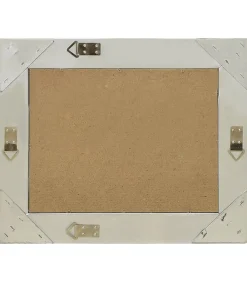 Wandspiegel barok stijl 60x40 cm zilverkleurig