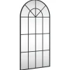 Wandspiegel boog 50x100 cm ijzer zwart