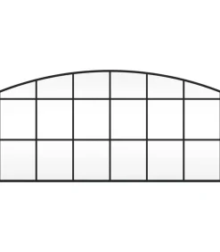 Wandspiegel boog 100x50 cm ijzer zwart