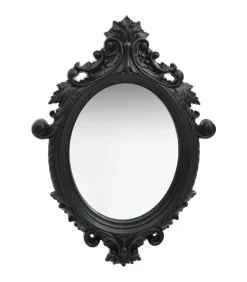 Wandspiegel kasteel stijl 56x76 cm zwart