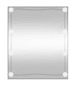Wandspiegel met LED's rechthoekig 50x60 cm glas