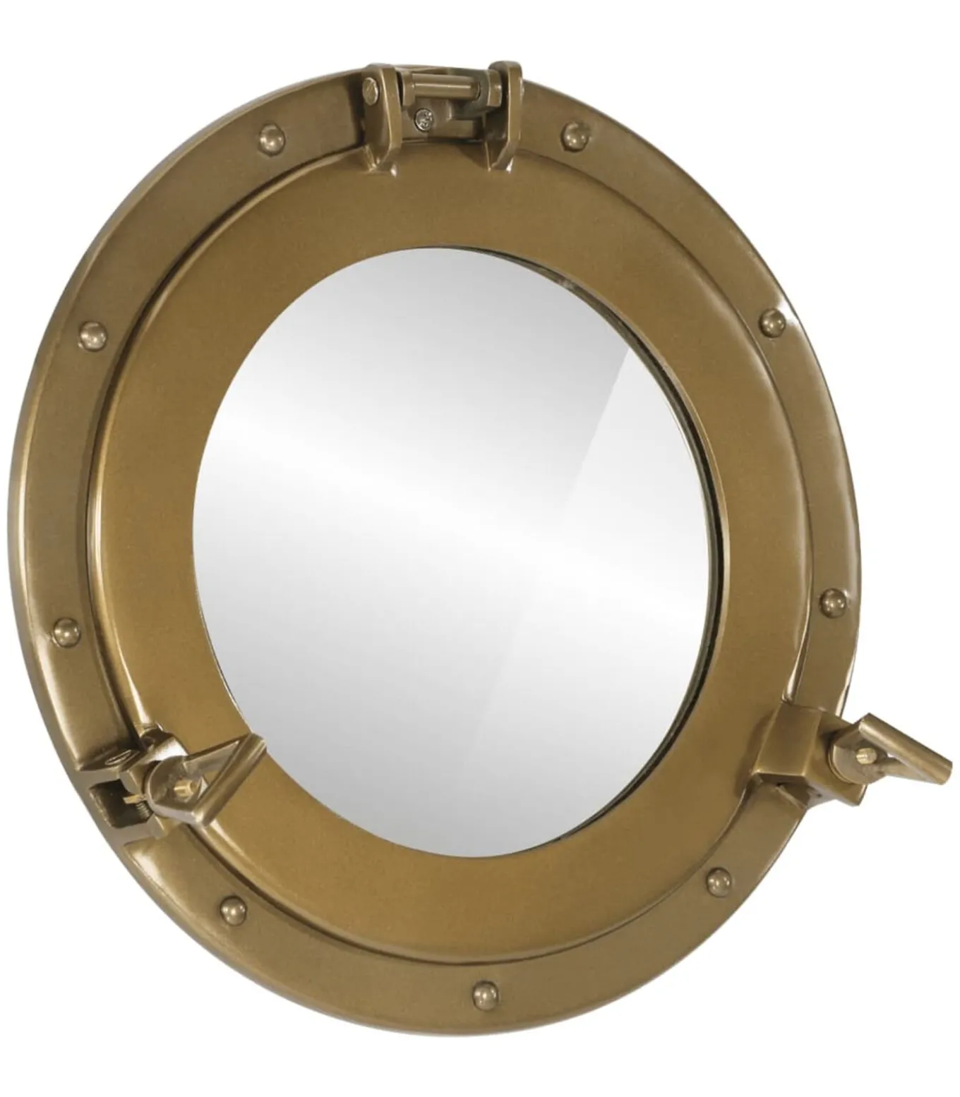 Wandspiegel patrijspoort Ø38 cmaluminium en glas